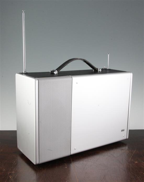 A 1960s Braun T1000 CD radio designed by Dieter Rams, width 14.25in.